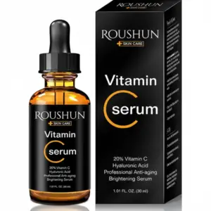 Roushun Skin Care Vitamin C Serum 30ml amber glass bottle
